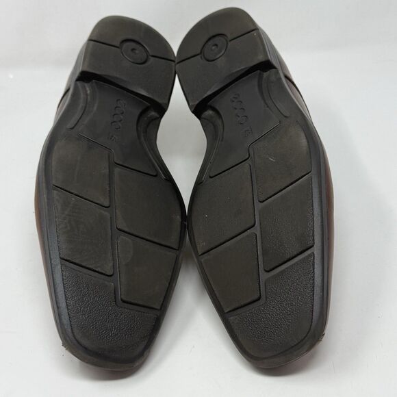 Ecco Edinburgh Derby Oxford Shoes Mens 9 - 9.5 EU 43 Brown Leather Bicycle Toe - Picture 15 of 16